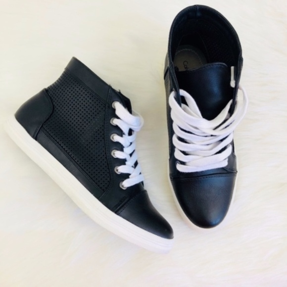 calvin klein black high tops